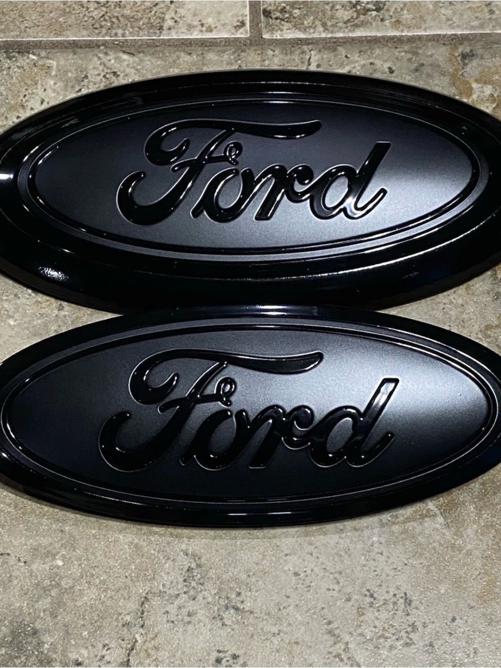 Custom 2021-2023 Ford F150 Matte & Gloss Black Front & Back Emblem Replacements